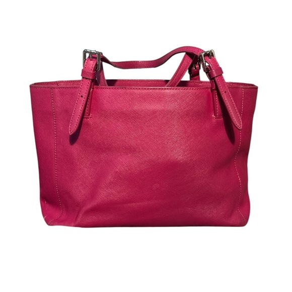 Tory Burch Saffino Emerson Leather Women Tote Carry Robinson Bag - Picture 3 of 9